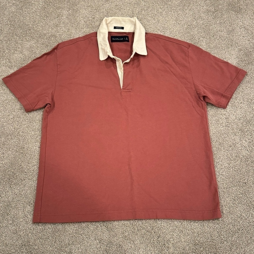 Abercrombie & Fitch Red and Cream Shirts